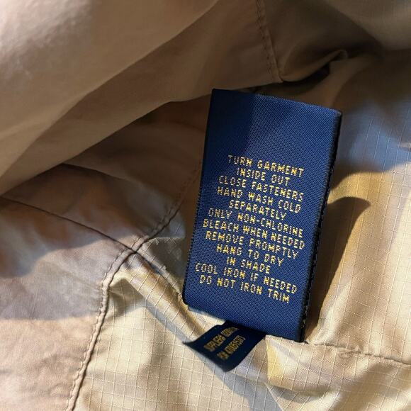Polo Ralph Lauren Military Style Utility Tactical Flight Bomber Jacket Tan Large - Picture 10 of 12
